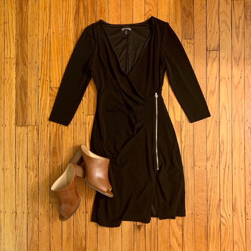 Express Wrapped Zipper Dress